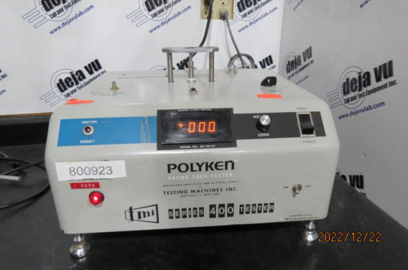 Probe Tack Tester - The probe tack tester is used to evaulate tack strength in accordance with ASTMD2979 procedure. Speed control .01-5 cm/sec Digital and display timer. Load cell 0-1000 gram capacity. This unit does not have a heated tip. 
