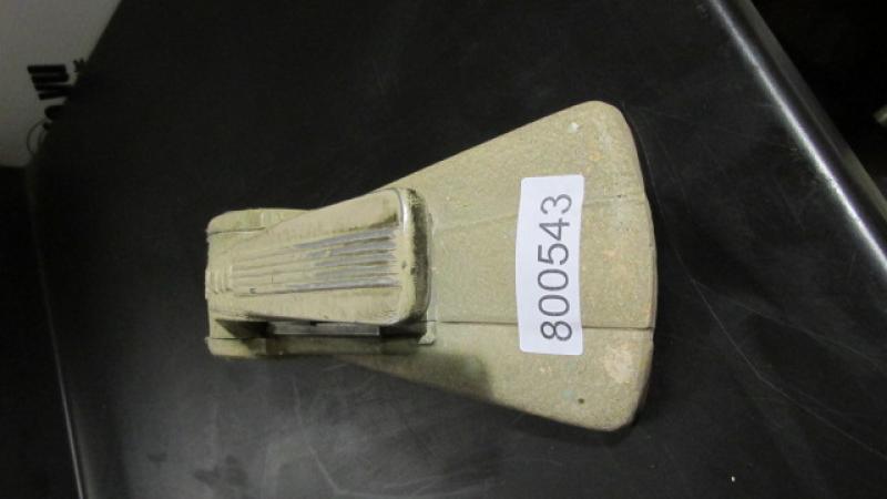 Taber Sample Punch - 1.5" x 2.75" cut, the triple cut specimen shear is used to cut samples for the 150-B stiffness tester.