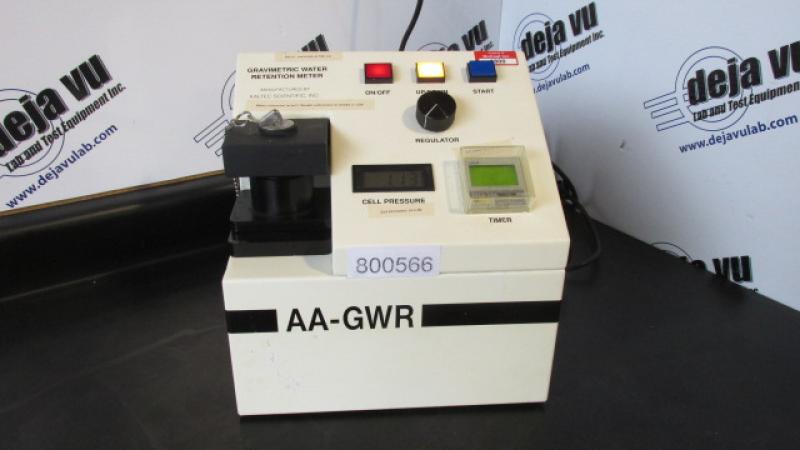 AA-GWR Graviometric Water Retention Meter - The digital display GWR accurately measures water retention by pressure filtration of coatings over a fixed time period. Cell pressure is 0-30 psi, requires 100 psi input pressure. 0-9999 second timer is included.