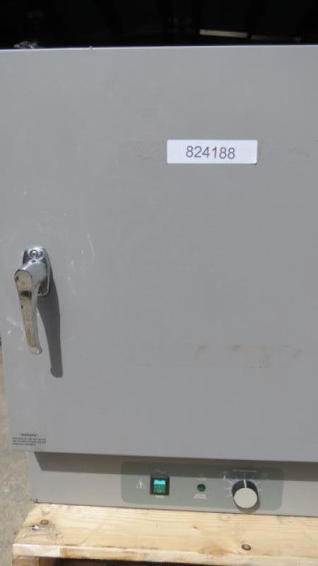 Incubator - The VWR 1510E Incubator is the perfect choice for a budget-conscious lab with small incubation needs. This compact unit has a 2 Cu Ft capacity, with great uniformity of ±0.5°C at 37°C, thanks to 2-inch thick fiberglass insulation and a tightly sealed, gasketed door. The temperature range of this lab incubator is between 5°C above ambient to 100°C and is powered by low-watt density strip heaters that are economical to operate. The inside chamber is sturdily constructed and corrosion-resistant and features easy to clean with shelving that requires no tools to remove. 21.5 x 18 x 25.5 outside dims WxDxH. 17x12x17 inside. 3 amps/115 volts electrical. 