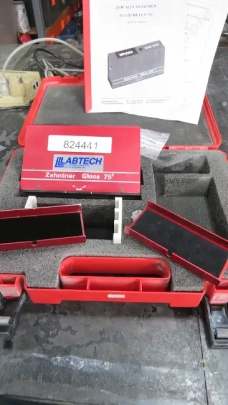 75 dgree Gloss tester - The Zehntner 75 degree gloss meter is a reliable and robust unit that has stood the test of time. This unit has digital display, case, zero standard and gloss standard, instructionn manual and spare bulb.