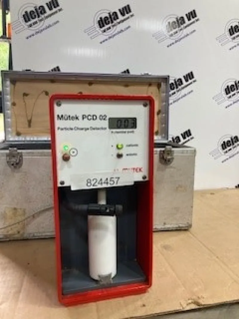 Particle Charge Detector - The PCD02 Particle Charge Detector measures and displays charge of liquids. It is in excellent condition. This unit includes a heavy duty case.