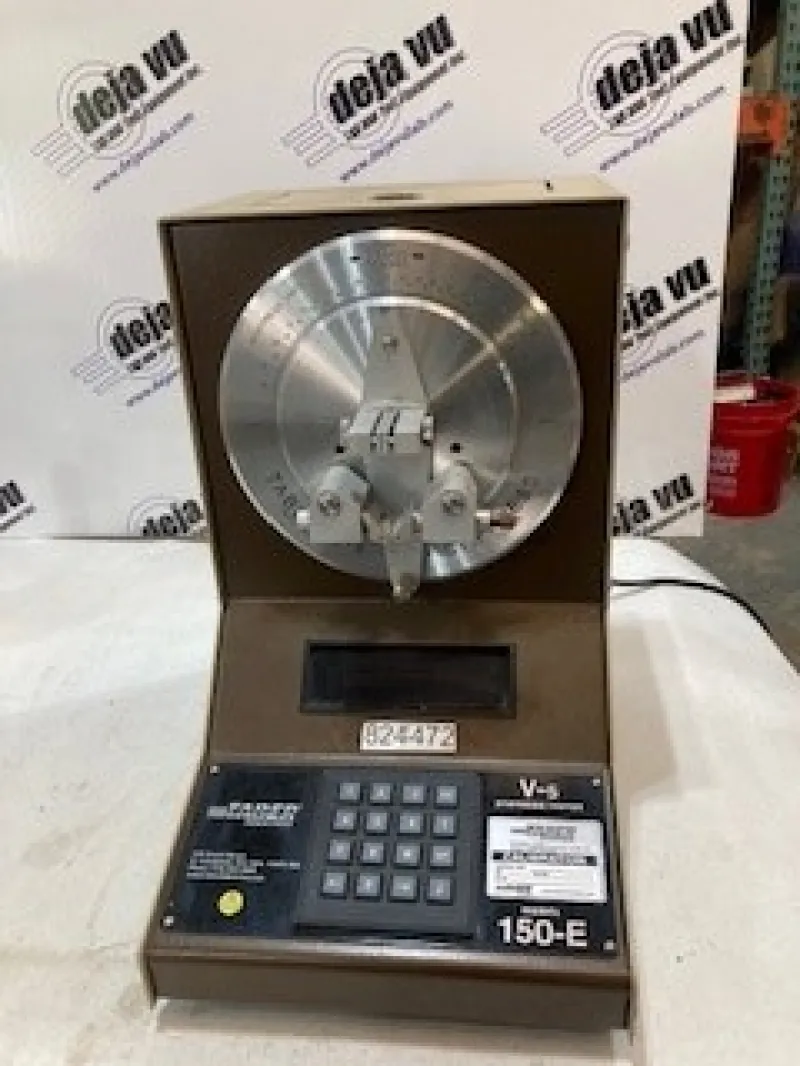 Taber Stiff - The 150-E retains the features of previous 150 series TABER stiffness testers. It features 16 key keypad, 4 x 20 VFD display, parallel printer, port and RS232 output. Stiffness readings are automatically converted to the user selected stiffness range.