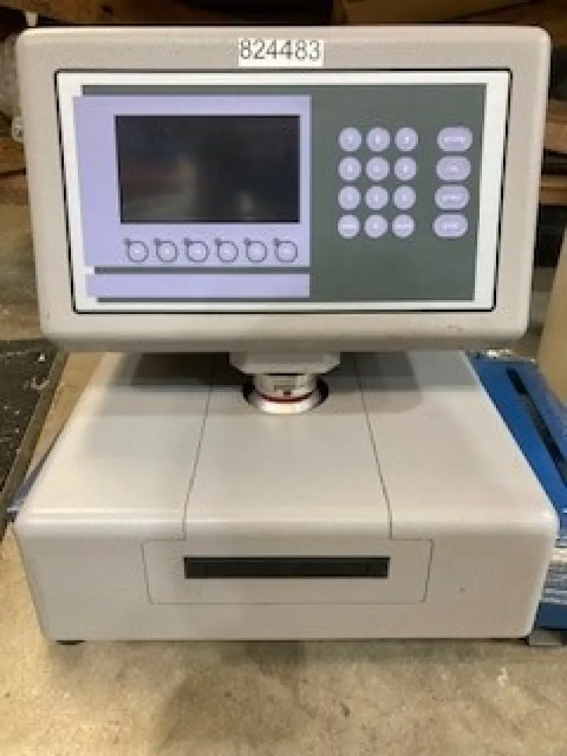 Parker Print Surf Tester Parker Print Surf Tester - Specifications:- Roughness range-normal: 0.20 - 6.50µm- Roughness range-high: 6.0 – 15.0µm- Air permeance range - ISO 5636/1: 0 – 14.5µm.Pas- Air permeance range – Bendtsen equivalent: 0-10000ml/min- Air permeance range- Gurley equivalent: 1-6000s- Clamp pressures – preset: 500, 1000, and 2000kPa- Clamp pressures – custom setting: 100 – 5000kPa- Conforms to ISO 8791/4 and TAPPI T555 Applications:Suitable for fine paper, coated paper, newsprint, coated board, linerboard, films and foils, printing/graphics, packaging, and carton board. Connections:- Electrical: 110VAC, 60Hz, 150VA or 220 VAC, 50Hz, 150VA- Air: 550-700 kPa (instrument quality) Instrument Features:The Parker Print-Surf is a microprocessor-controlled instrument designed for high-speed, precision measurements of paper surface roughness. It simulates printing conditions by clamping the specimen between a measuring head and a backing assembly, measuring airflow resistance, and converting it to a roughness value in micrometers. The instrument offers extended clamp pressure and measurement capabilities, with a dual-head option for increased efficiency. Dimensions:- Depth: 558mm (22in)- Height: 430mm (17in)- Width: 380mm (15in), 476mm (18.7in) for dual head model Additional Features:- Large, clear LCD Display- Membrane keypad operation- Dust purger- Automatic specimen detection- One-touch statistics display- Built-in diagnostic and calibration routines- Dual range for rougher samples- Measures roughness on both sides or roughness/air permeance simultaneously (Dual Head Model only) Optional Accessories:Calibration disc set, Thermal mini-printer, Test-Link data acquisition software